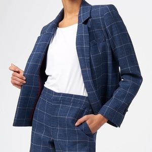 Crop Tux Blazer - Windowpane